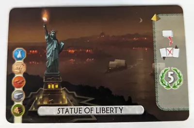 7 Wonders Duel Board Game - Statue Of Liberty Promo Expansion - New! • $6.99