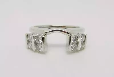 14k White Gold .40pts Diamond Ring Wrap - Size 6.25  -  Lb2508 • £520.21