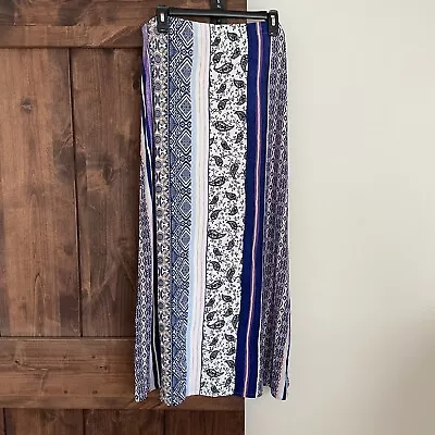 Chico's Maxi Skirt Women's Size 1 / Medium 8-10 Paisley Boho Festival Hippie • $18.88