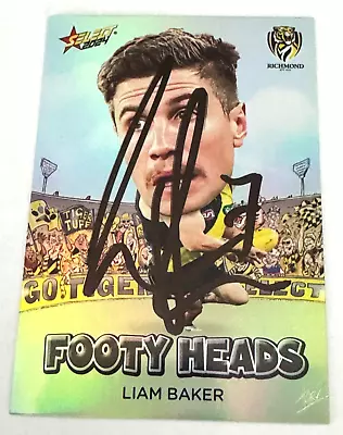 Richmond Tigers Liam Barker Signed 2024  Footyheads Afl Select Footy Stars Card • $9.99