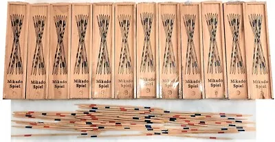 Pick Up Sticks With Wooden Box 12 Sets Pickup Sticks Mikado Spiel Game Free Ship • $19.95