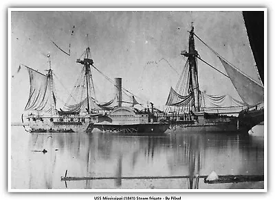 USS Mississippi (1841) Steam Frigate • $8.99