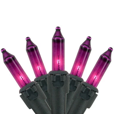 $11.49 • Buy Northlight Set Of 50 Purple Mini Christmas Lights 2.5  Spacing - Black Wire