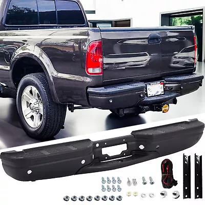 Black Rear Step Bumper Assembly For 1999-2007 Ford F-250 F-350 W/ Park Holes • $204.99