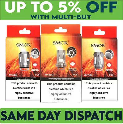 SMOK TFV8 BABY MINI V2 S1 0.15 Ohm MINI V2 S2 0.15 Ohm Coil SMOK R-Kiss Kit Coil • £8.95