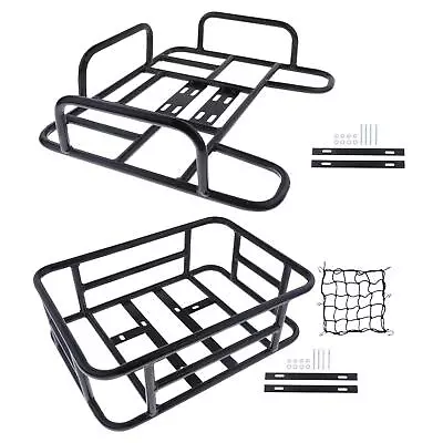 Bike Rear Basket Rainproof Luggage Package Rack Takeaways Carrier Metal Rear • £65.56