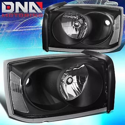 For 2005-2007 Dodge Dakota OE Style Headlights Lamp Black Housing Clear Lens • $125.99