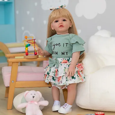 24Inch Handmade Reborn Baby Doll Toddler Girl Lifelike Realistic Silicone Vinyl • $142.99