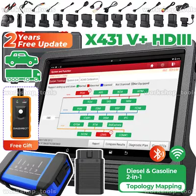 LAUNCH X431 V+ HD3 Pro3S + HDIII PAD V+ Heavy Duty Truck Diagnostic Scanner Tool • $1139