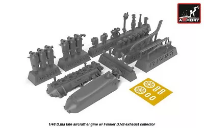 Armory 1/48 Fokker D.VII BMW D.IIIa Aircraft Engine W/Exhaust Collector • $28.95