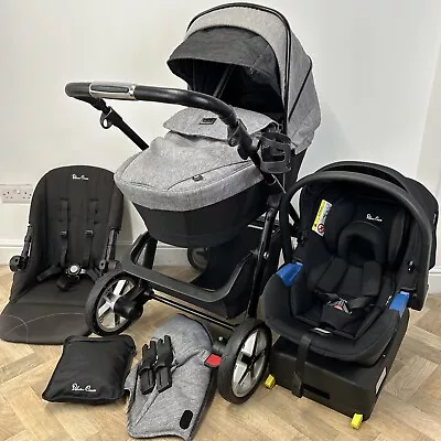 Silver Cross Pioneer - Grey Monomarque Special Edition Pushchair (TRAVEL SYSTEM) • £470