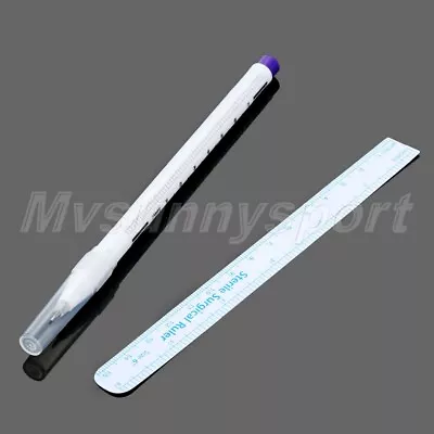 £2.99 • Buy 1/5 Permanent Makeup Eyebrow Tattoo Surgical Skin Marker Pen &Ruler Kit Fashion