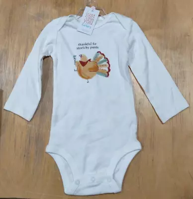 Just For You By Carter's Thankful For Stretchy Pants Bodysuit 12M • $7.99