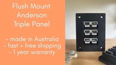 $28.95 • Buy Flush Mount Triple Anderson Plug Panel SB50 50Amp L PLUS FREE Dust Cover