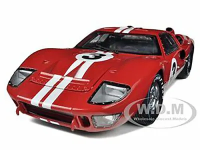 1966 Ford Gt-40 Mk Ii #3 Red 1/18 Diecast Model Car By Shelby Collectibles Sc406 • $66.99