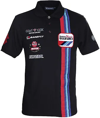 POLO Suzuki Team Classic Bike TT Superbike Moto GP Poloshirt CA • $26.49