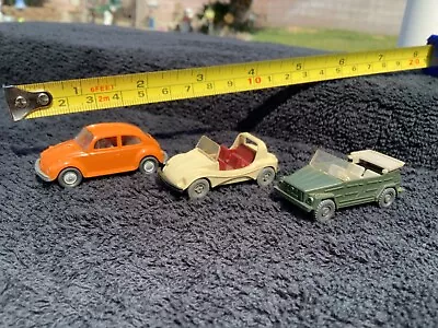 Vintage Wiking 1:87 Volkswagen Bug And Others Lot Of 3  (1303 181 1800) 1970s? • $6.99