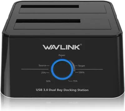 £32.99 • Buy WAVLINK USB 3.0 Dual Bay SATA External Hard Drive Docking Station HDD/SSD Suppor