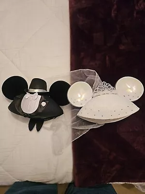 Disney Mickey Mouse Ears Groom Hat Cap Wedding Day Tuxedo With Tails One Size • $20.99