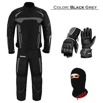 Motorbike Suits Motorcycle Biker Waterproof Armoured Jacket Trousers Gloves UK • $138.94