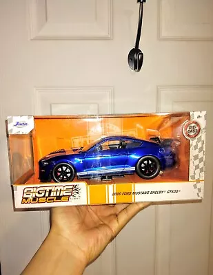 Jada Toy BigTime Muscle 1:24 Scale 2020 Ford Mustang Shelby GT500 Model Blue • $28