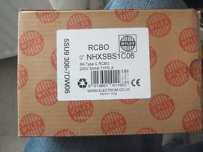 Wylex 6 Amp Rcbo 30ma 6ka B Curve Nhxsbs1c06 (w489) • £15