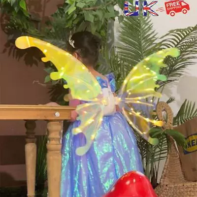 Butterfly Fairy Wings With Light Fancy Dress Costume Dressing Up Adult Kids • £23.03