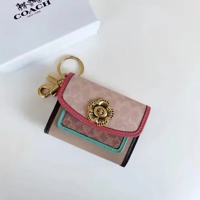 Coach Camellia Mini Women's Coin Purse Key Bag With Gift Box • £42.75