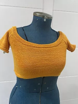 Ghanda Xs Knit Crop Top With Removable Tie  • $18.50