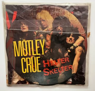 ORIGINAL 1984 MOTLEY CRUE Record HELTER SKELTER Picture Disc W Poster PROMO • $50