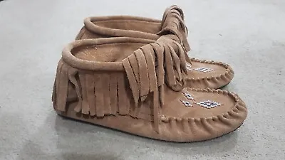 Manitobah Mukluks Harvester Lined Suede Moccasin Women's 11/Men's 9 Light Brown • $60