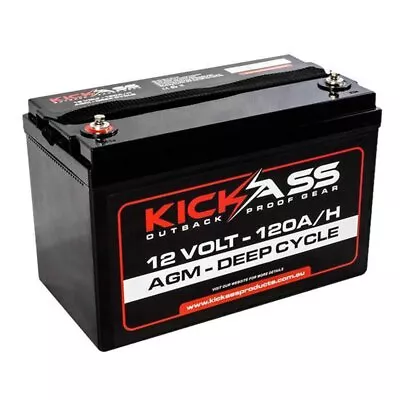 KickAss 12V 120Ah Deep Cycle AGM Battery • $229.95
