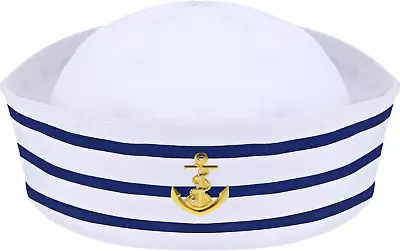 Sailor Hat Navy Yacht Blue Captain Hat With White Sail Hat For Costume Accessory • $36.30