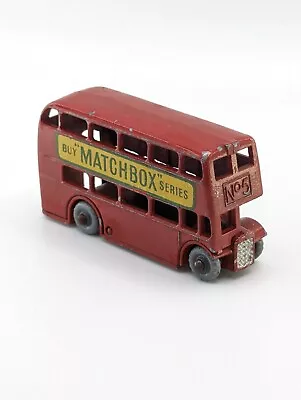 MATCHBOX LESNEY Moko 5a London Bus Decals GPW 1954 Vintage Diecast Toy Car • £0.99