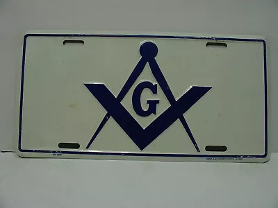 Booster License Plate   Masonic Symbol   (Square Compass G)    Vintage 8141a • $19.99