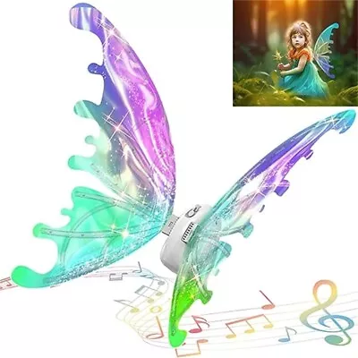 Light Up Fairy Angel Wing Electric Moving Music For Kid Girls Cosplay Dress Up   • $26.99