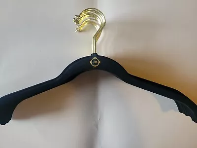 Huggable Hangers Joy Mangano ( HSN) Velvet Black Gold Non-Slip Shirt Set Of 15 • $29