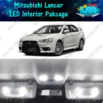 White LED Interior Lights + Reverse Kit For 2008 - 2015 Mitsubishi Lancer Evo X • $13.99