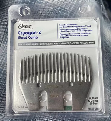 $59.99 • Buy New Oster 20 Tooth GOAT COMB Cryogenic-X SHEARMASTER SHOWMASTER Clippers Sheep