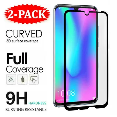 2 X Full Tempered Glass Screen Protector For Huawei Y6 Y7 Y9 P Smart Mate 20 P30 • £4.27