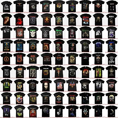 $11.69 • Buy The Best Collection Of Classic Rock Black T Shirts Punk Rock Men's Sizes