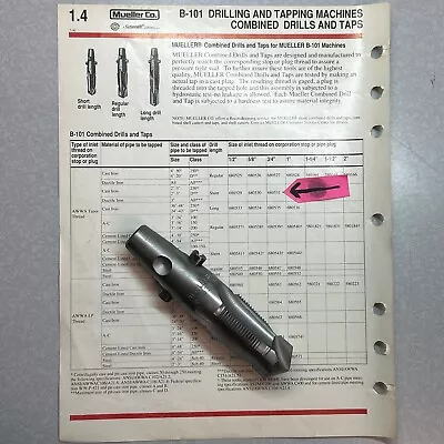 MUELLER 680531 DRILL & TAP 3/4” CC CAST OR DUCTILE IRON B-101 Machine Light Use • $169