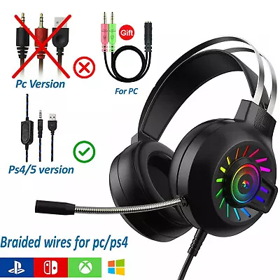 $22.99 • Buy MAMBASNAKE Gaming Headset 3.5mm Stereo With Mic, For PS4/ Xbox/Mac/PC/Music/Game