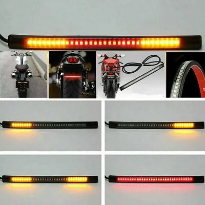 Flexible Motorcycle LED Strip 48LED Brake Stop Turn Signals Running Tail Light • $5.55