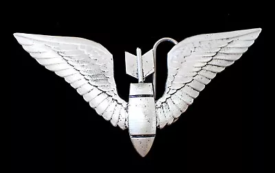 Cool Winged Bomb Belt Buckle Pewter Us Made New • $13.95