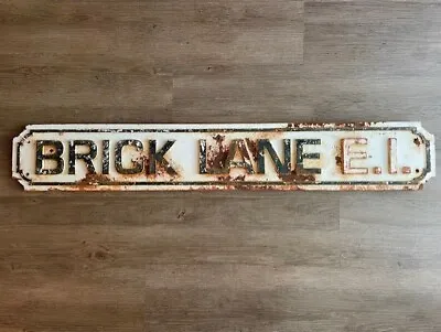Original Iron Vintage Brick Lane E1 London Street Sign • £850
