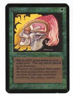 MTG  Alpha  Llanowar Elves  Magic The Gathering  Green  LP • $159.95