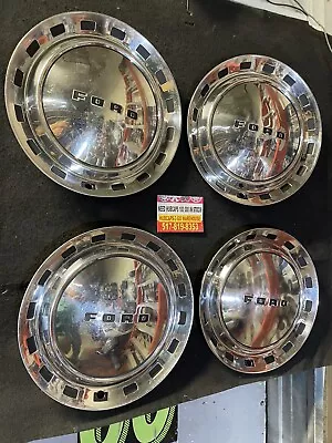 $225 • Buy 1952 Ford Crestline Sunliner Custom Line Sunliner 15” Full Hubcaps 4 Beautiful