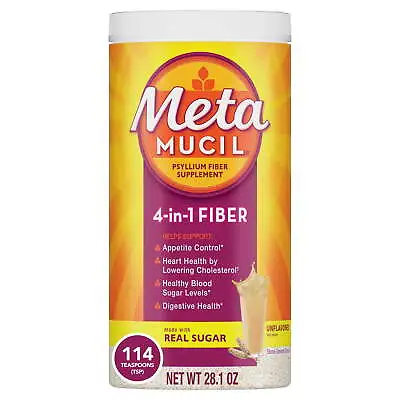 Metamucil Fiber Supplement Psyllium Husk Powder For Digestive Health，Unflavored • $20.93