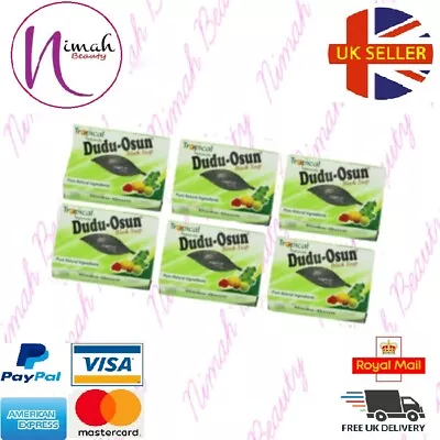 £7.99 • Buy 6 X Dudu Osun African Black Soap 150g For Eczema, Acne, (6 PACK) New Packing